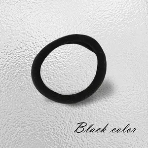 1 PCS Hair Ties, Black Hair Ties for Women No Damage, Cotton Seamless Ponytail Holders for Thick Hair