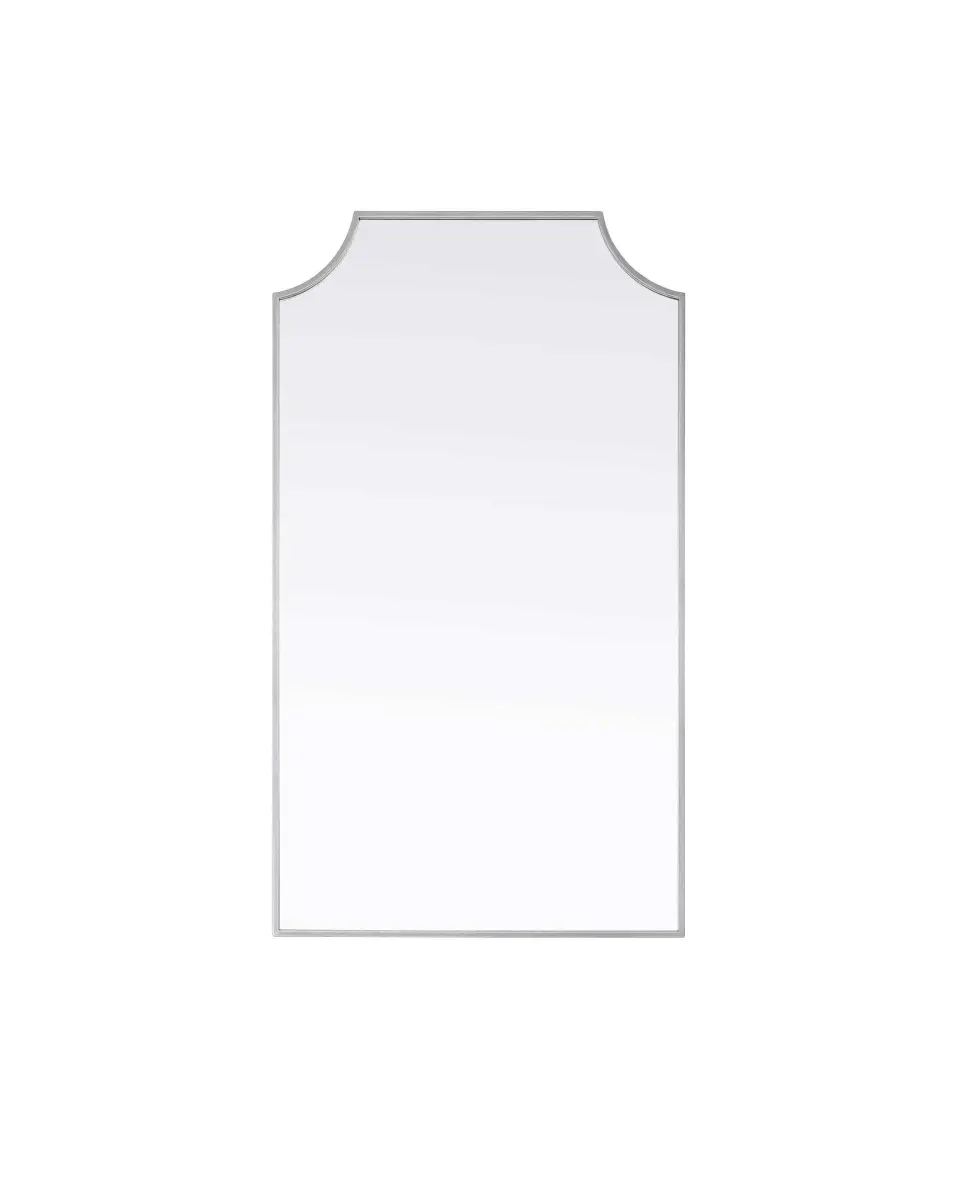 Elegant Kitchen & Bath MR3B2442SIL 24 x 42 in. Notched Metal Mirror, Silver