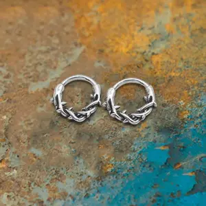 GTHIC Vintage Thorn Wrapped Stainless Steel Nose Ring for Women Statement Jewelry Daily Wear