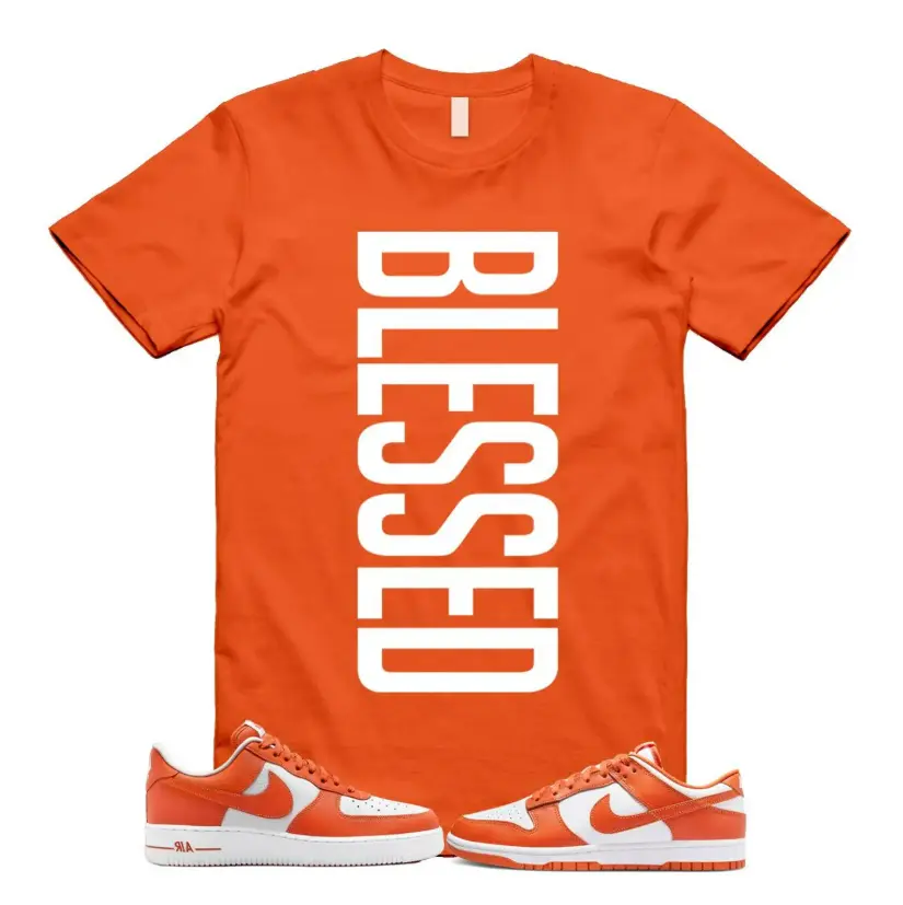 Dunk Cosmic Clay White Orange Low Force 1 '07 T Shirt Match VERTBLS, Graphic Tees, Womenswear Top T-Shirt
