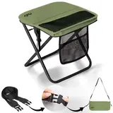 Camdoor Outdoor Camping Chair Portable Folding Backpack Chair with Shoulder Straps (Weighs 1.5 lbs, Supports Up to 400 lbs) with 2 Side Storage Pockets for Camping, Hiking, Fishing, Sports Events and Outdoor Activities
