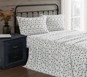 Truly Soft Holiday Dogs King Flannel Sheet Set