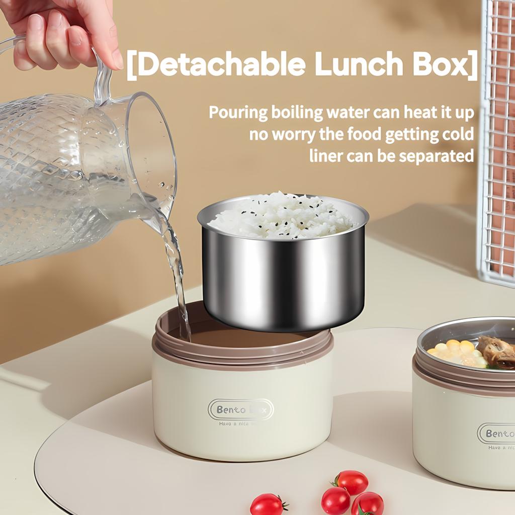 Stainless Steel 3-Layer Lunch Box Set — 3 Lunch Boxes + 1 Insulated Bag, Insulated Food Container Set for Adults & Kids, Portable & Reusable