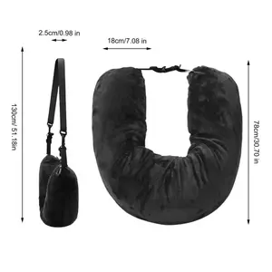 Stuffable Clothing Travel Neck Pillowcase Stuffed Clothes Multifunctional U-shaped Pillow Outdoor Portable Airplane Cushion