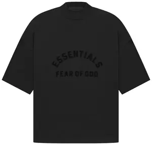 Fear of God Essentials Jet Black Tee Shirt Black Over Sized Fit