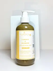 African Black Soap Liquid Unscented Facial Cleansing Wash With Tumeric, Seamoss, Carrot, Licorice, Oatmeal, Calendula-Skin Repair