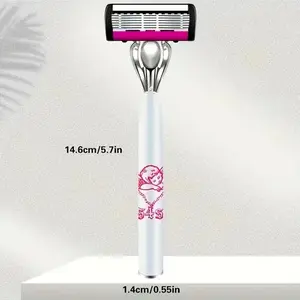 Men & Women Stainless Steel Manual Shaving Tool Set, Includes 1 Handle + 18/6 Replacement Blades, Smooth Pain-Free Hair Removal, Shaver Razors