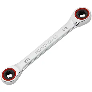 Powerbuilt Ratcheting Double Box-End E-Star Wrench – E10/E12 641760