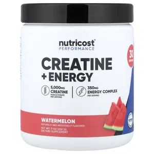 Nutricost Performance, Creatine + Energy, Watermelon, 9 oz (252 g)