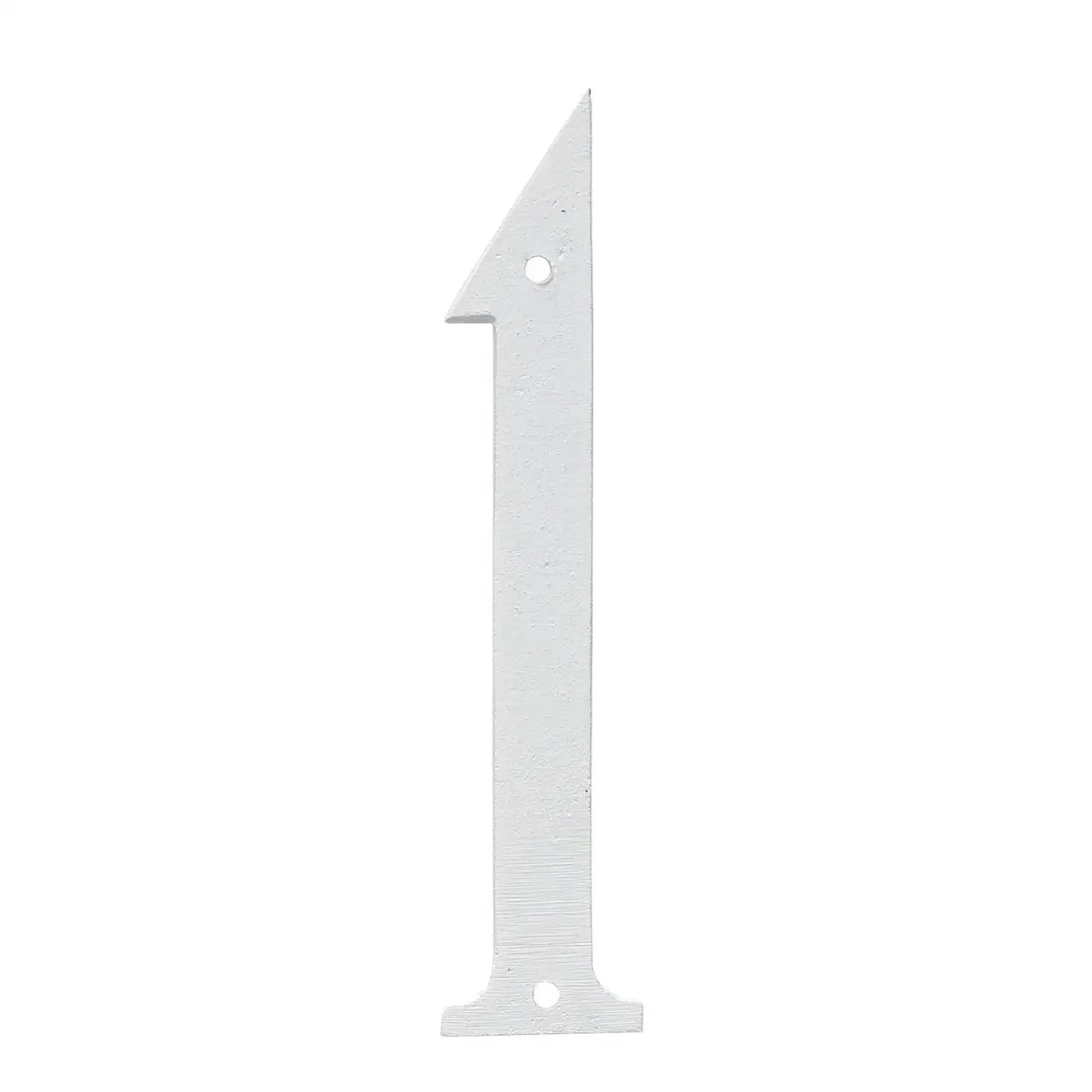 8 in. Standard White Aluminium House Number Sign, Metal Wall-Mount Number 1