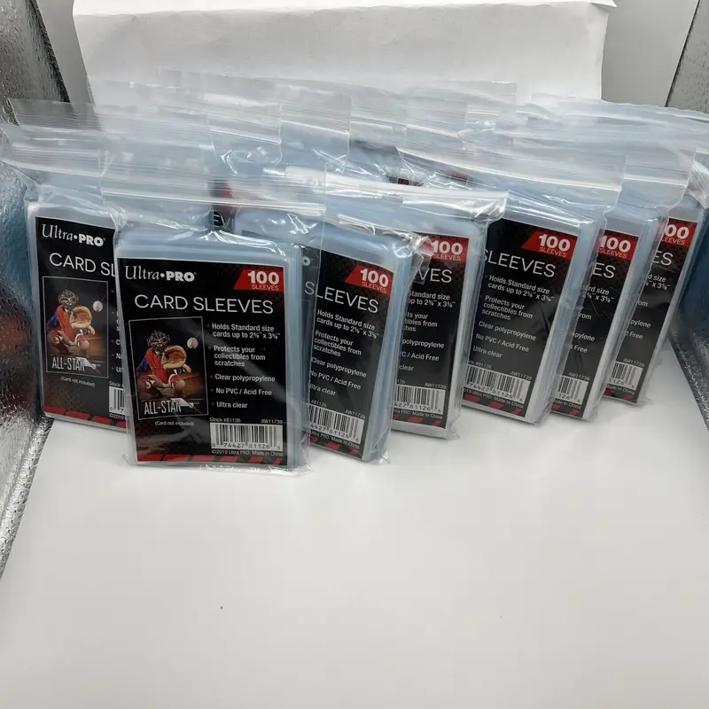 pokemon card clear sleeves EVORETRO Perfect Fit Card Sleeves - 200 Clear Penny Sleeves for Pokemon  Cards, MTG, Yu-Gi-Oh, Lorcana, One Piece, Dragon Ball main image 0