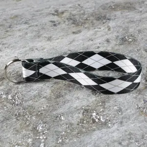 Textile Inspired Keychain Wristlet  Woven Style Key Wrist Strap