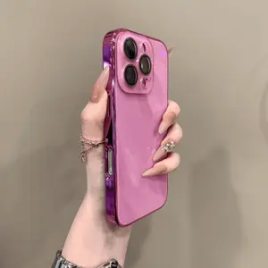 Luxury Gloss Glass Magnetic Phone Case for iPhone 16 Pro MAX 11 12 13 14 15 Pro MAX Crystal Lens Camera Protection