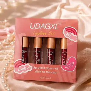 4 Pcs Matte Lipstick Cosmetic Long Lasting Waterproof Lip Glaze Nonstick Easy To Apply Long Lasting