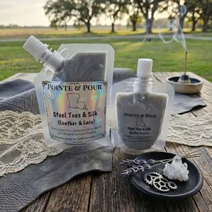 Pointe & Pour Steel Toes & Silk (Leather & Lace) Squeezable Wax Melt for Relaxation and Aromatherapy
