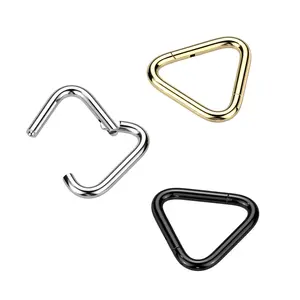 16G/18G Triangle Hoop • Clicker Ring • Nose Ring • Septum Ring • Seamless Hoop • Titanium • Helix • Cartilage Piercing • Daith • Earring