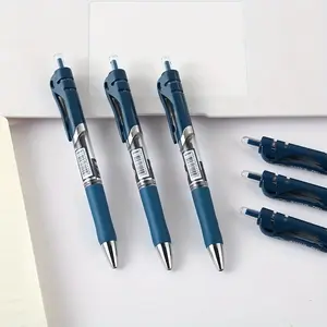 10Pcs Doctor's Favorite Dark Blue Gel Ballpoint Pen Set - Smooth Writing, 0.5mm Fine Tip, Refillable, Ergonomic Design, Perfect for Doctors, Nurses, Office and Prescription Writing - Stationery Essentials