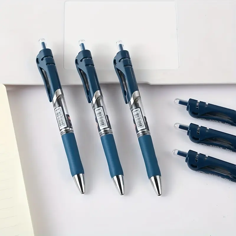 10Pcs Doctor's Favorite Dark Blue Gel Ballpoint Pen Set, Writing Pens - Smooth Writing, 0.5mm Fine Tip, Refillable, Ergonomic Design, Perfect for Doctors, Nurses, Office and Prescription Writing - Stationery Essentials