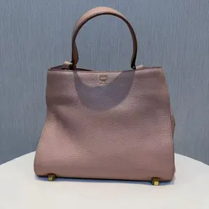 Pre-owned Tory Burch nude pink lychee textured tote handbag