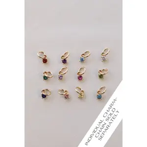 BIRTHSTONE CHARM - INTERCHANGEABLE GOLD PLATE