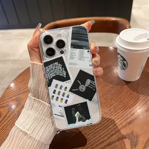 Transparent Tpu Shockproof Phone Case for iPhone 15/15 Plus/15 Pro/15 Pro Max, Artistic Design, Protective Cover for iPhone 11-16 Series