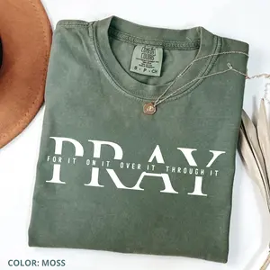 Comfort Colors Religious TShirt, Pray T-Shirt, Jesus Tee, Bible Verses T-Shirt, Comfort Colors Christian Tee, Religious Women Gift Tee