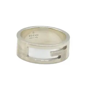 Pre-owned Gucci Sterling Silver G Cutout Ring 18 CONSIGNMENT