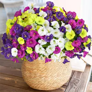 Artificial Morning Glory, 12pcs/set Colorful Fake Flower, UV Resistant Faux Flower, Decorative Flower for Front Door Garden Yard Porch Patio Window Box, Plants