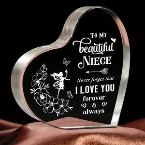 Acrylic Niece Gift From Aunt Uncle, Birthday Banquet Table Decoration, Sentimental Souvenir for Little Girls Adult Baby Nieces, Christmas Gift