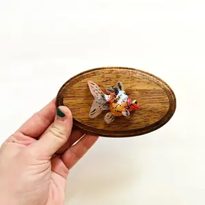 Trophy Fish Wall Hanging, Dopamine Decor, Maximalist Decor, Funny Gift Idea, Kitschy Art, Faux Taxidermy, Goldfish, Fish Lover, Funny Decor