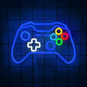 Game Neon Sign LED Controller Light for Game Room Decor, Best Gift for Boys & Kids, Teen Boy Bedroom Decoration Accessories