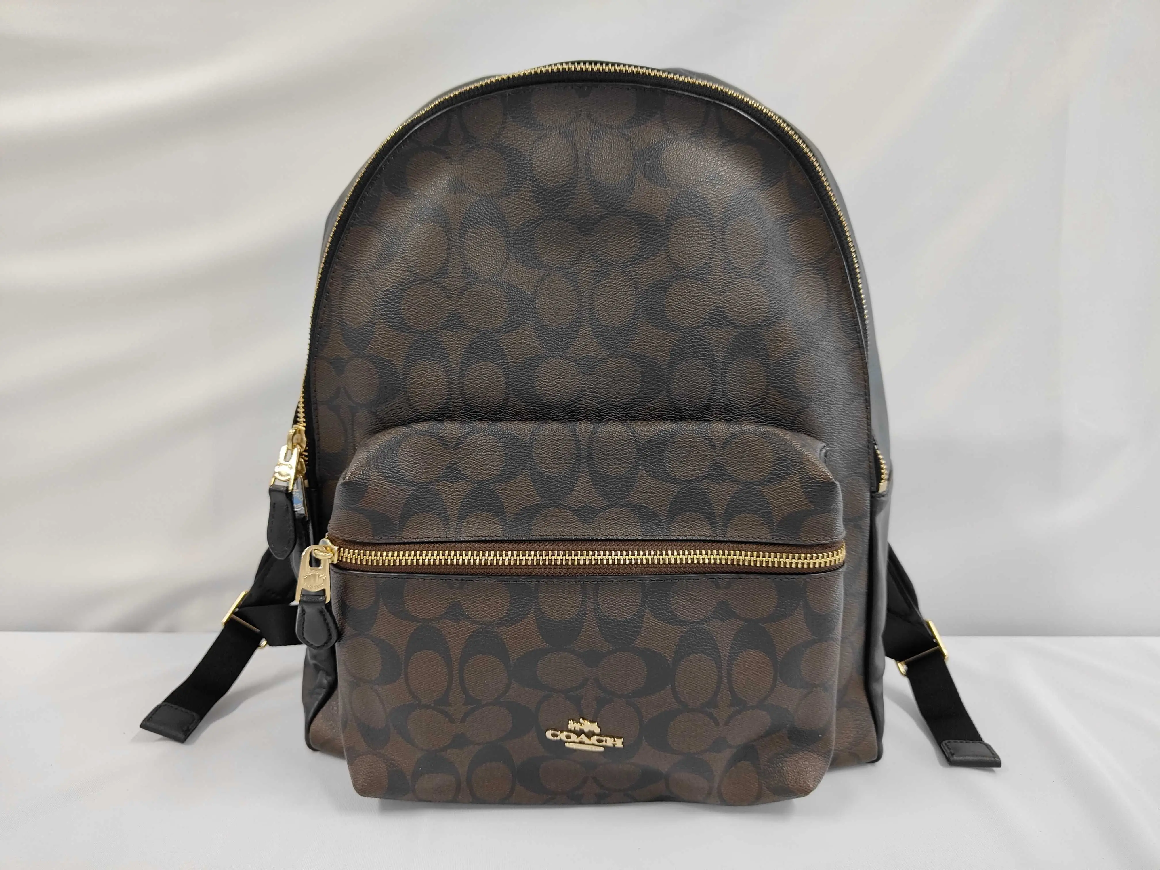 Pre-owned Cotton Mini bags Coach Backpack Signature Brown #9941 pre owned