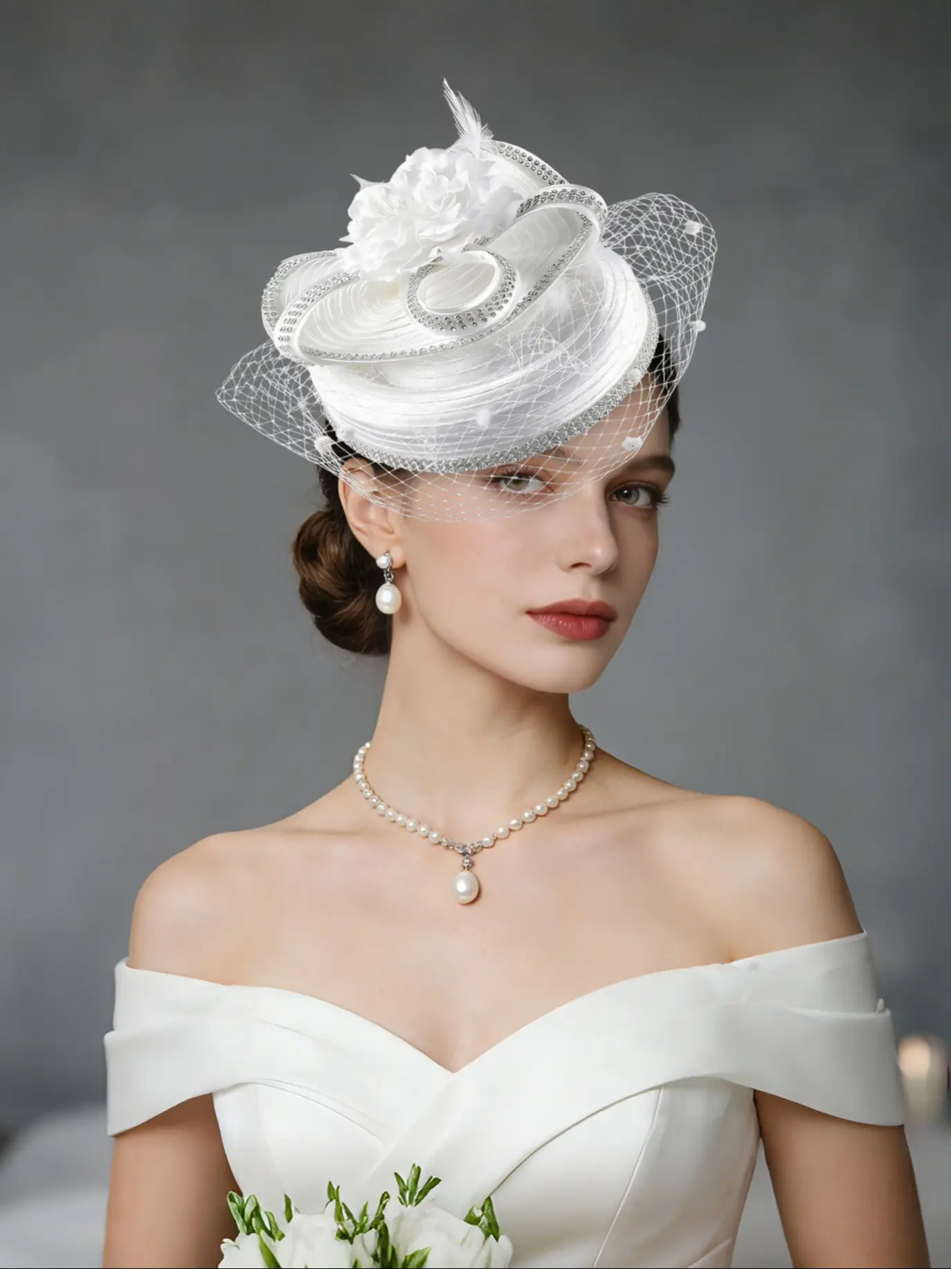 1PC Kentucky Fascinators Hats for Women - Vintage Tea Party Outfit Bridal Styling Accessory Headband Church Derby Hat for Women with Mesh,Carnival, Halloween, horse racing day, Wedding headwear, Costume Headpiece