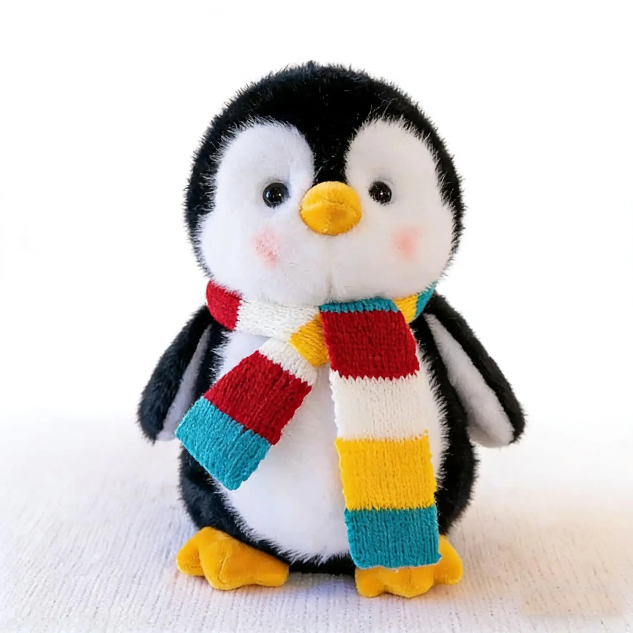Penguin Stuffed Animal Cute Plush Doll Toy 8 inch for Girls Boys Christmas(Scarf Penguin)