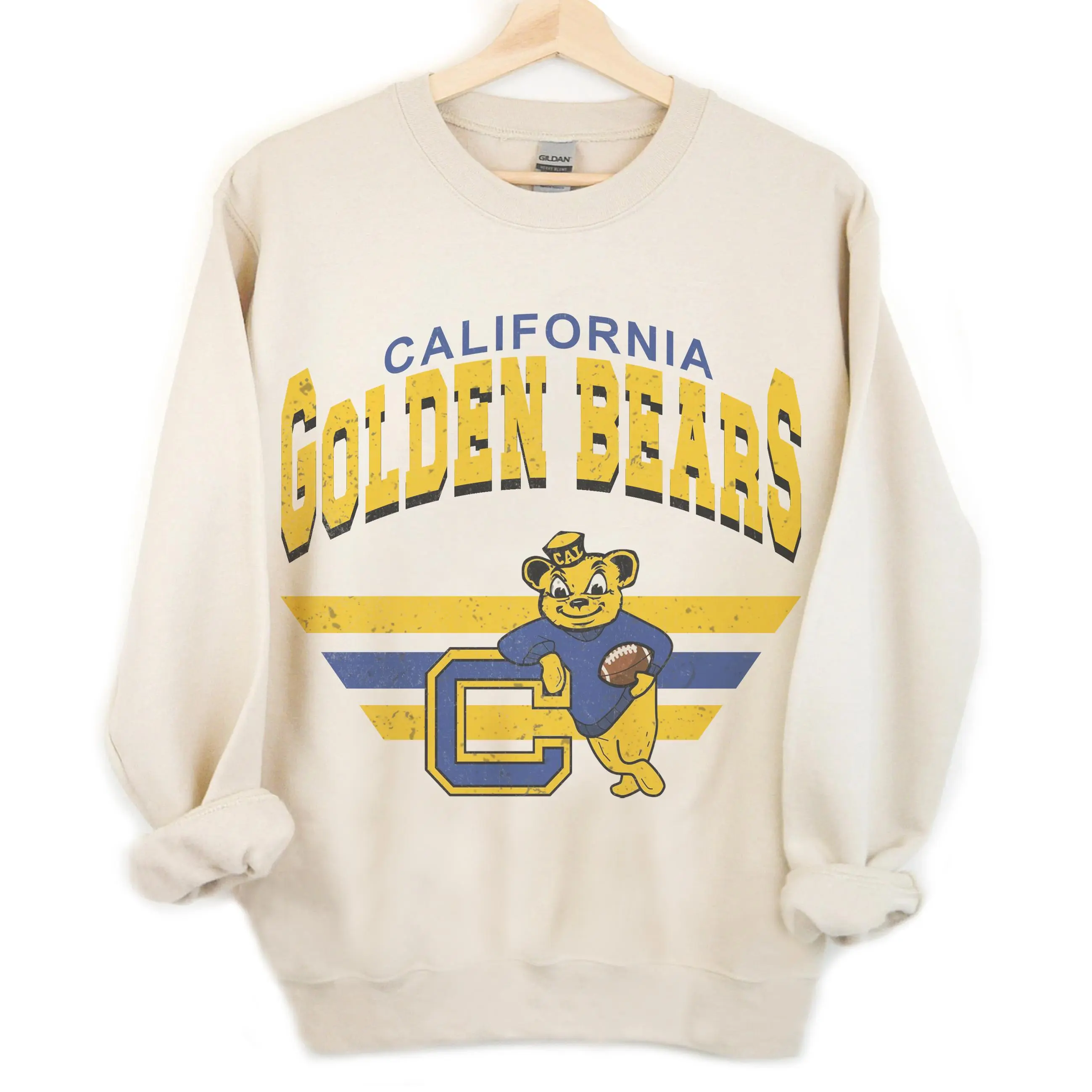 California Vintage Football Fashion Sweatshirt, Berkeley Unisex Vintage Hoodie, Classic Football T-shirt, For Women, Gifts for Football Fans