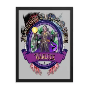"My Sugar Daddy is a Eldritch Horror" Ayous Wood Framed Poster - Warlock
