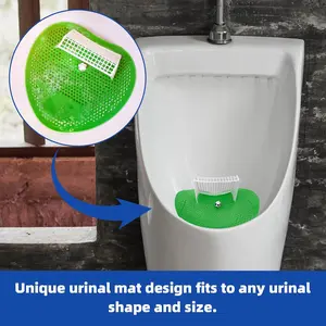 Urinal Screens - Soccer Goal Deodorizer Anti-Splash Flexible Mat - for Restroom Bathroom, Hotel Bar, Restaurant & Office - Funny Gag Lemon Scented Gift for Men & Soccer Fans