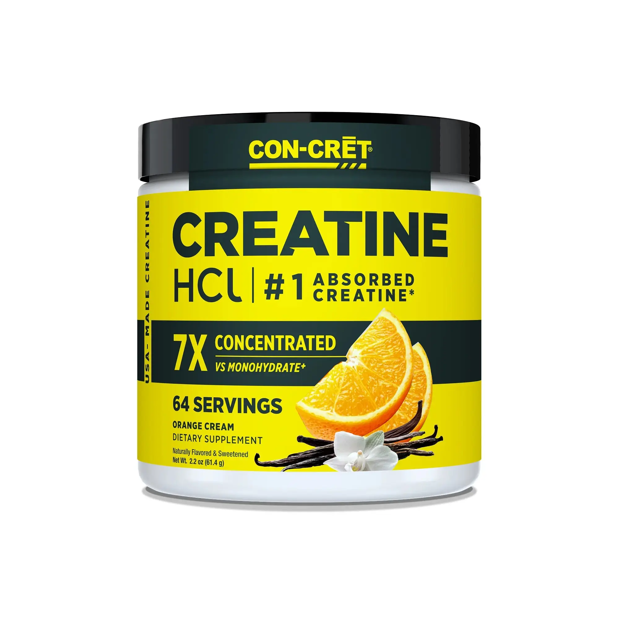 CON-CRĒT Creatine HCl Powder | 4x More Absorbable Than Monohydrate | No Bloating, No Loading | NSF Certified