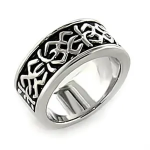 212 MAIN Women's Rhodium-Plated White Metal Fashion Round Stackable Ring - Stone-Free, Size 8, Ideal for Water Sports and Swimming, Stackable Rings