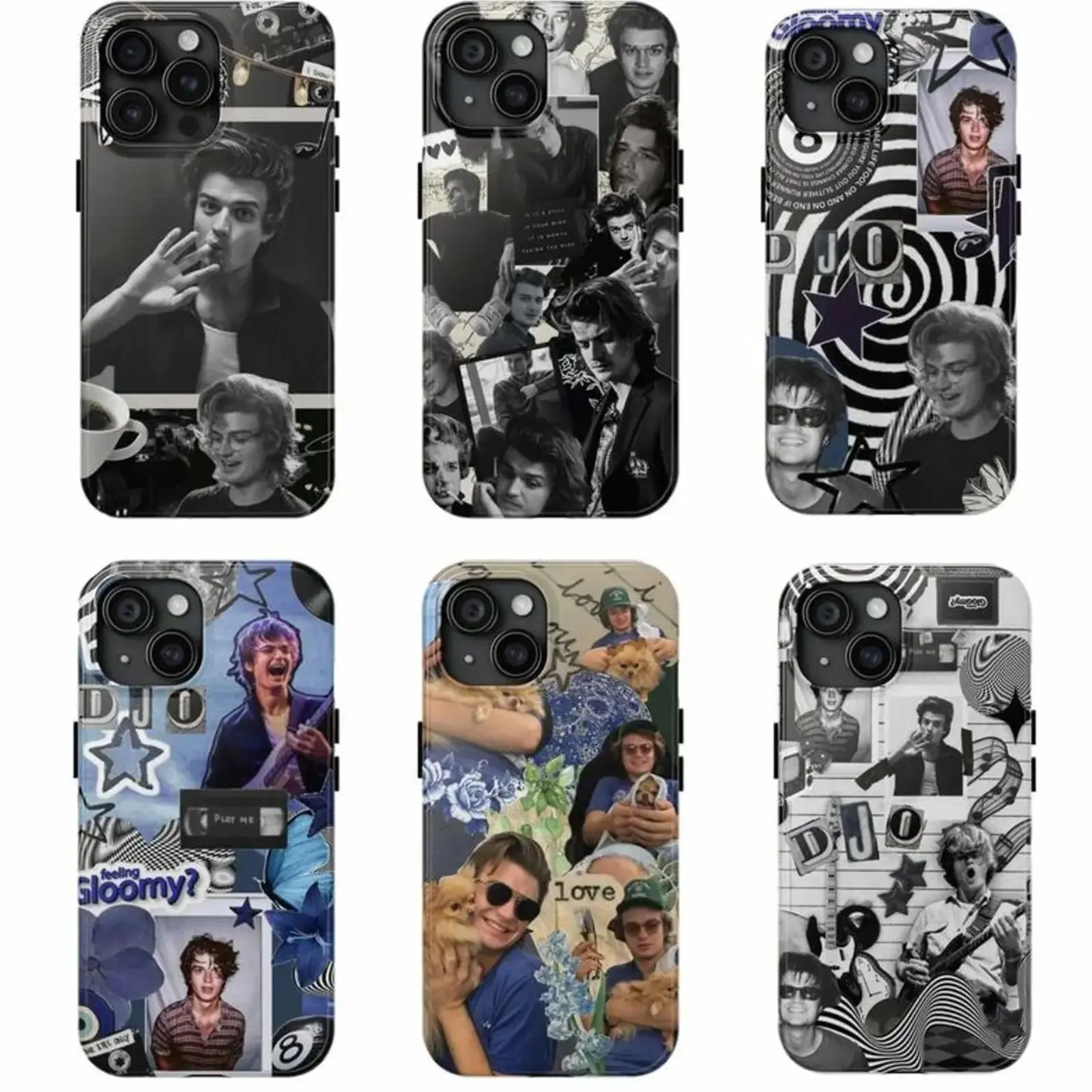 Joe Keery Djo Back Phone Case On You World Tour Aesthetic Black White Two-In-One Drop-Resistant Mobile Phone Case Protection For IPhone 17-11, Pro Max, Pro Plus, and Samsung S26 25 24 23 Safety Case