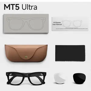 Ai Smart Wearable Glasses with 800w HD Camera, Real-Time Translation, Bluetooth-compatible Call, 300mah Battery, 2000mah Charger, Ideal for Travel and Daily Use