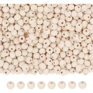 Mandala Crafts Round Wooden Beads for Crafts & Jewelry Making