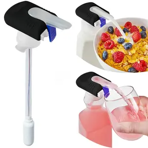 Automatic Drink Dispenser for Fridge, Black (1 Pack), No Spill Milk Dispenser for Fridge, Automatic Milk Dispenser Pump for Gallon Jugs, Water & Juice, Fits Most Bottles, Batteries Required