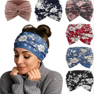 Bohemian Print Headbands Set of 6, Women's Vintage Sports Hair Bands, Fashion Tie-On Cute Hair Accessories, Gift for Friends and Family