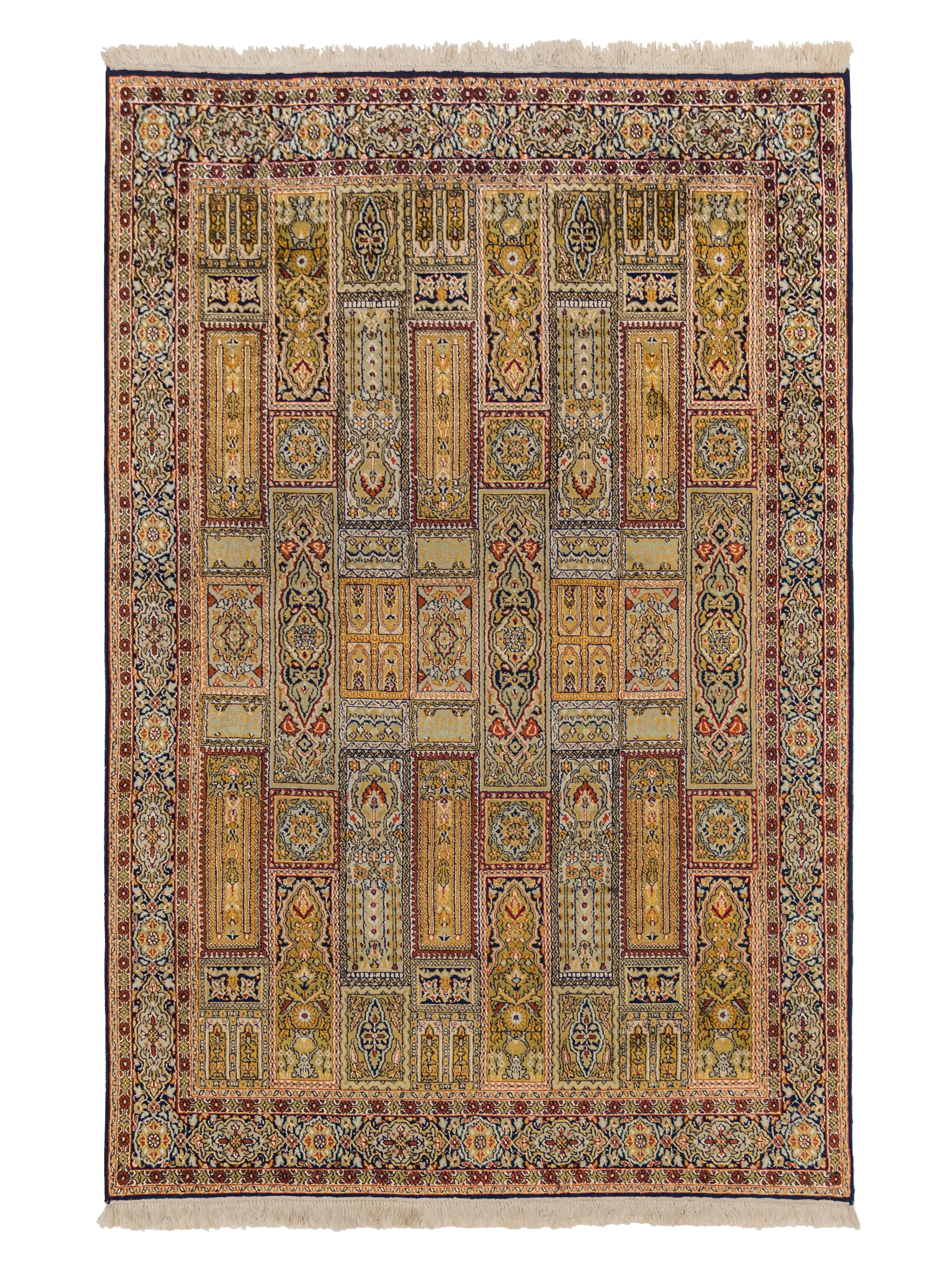 530 -Silk Kashmir Baktyari Handmade Rug