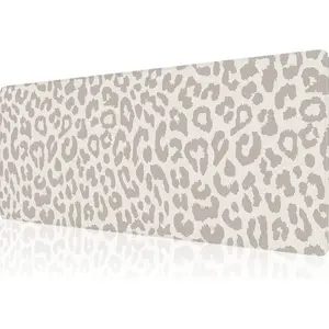 Large Mouse Pad Gaming Mousepad XL Grey Leopard Print Desk Mat Mouse Pad Long 24x14 in Extended Big Cute Mouse Pad Waterproof Desk Pad with Non-Slip Base and Stitched Edges for Computer Keyboard