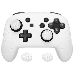 PlayVital Samurai Edition Ergonomic Silicone Skin Protective Case for Nintendo Switch Pro Controller, Soft Anti-Slip Controller Grip Protector for Nintendo Switch Pro with Thumb Grip Caps