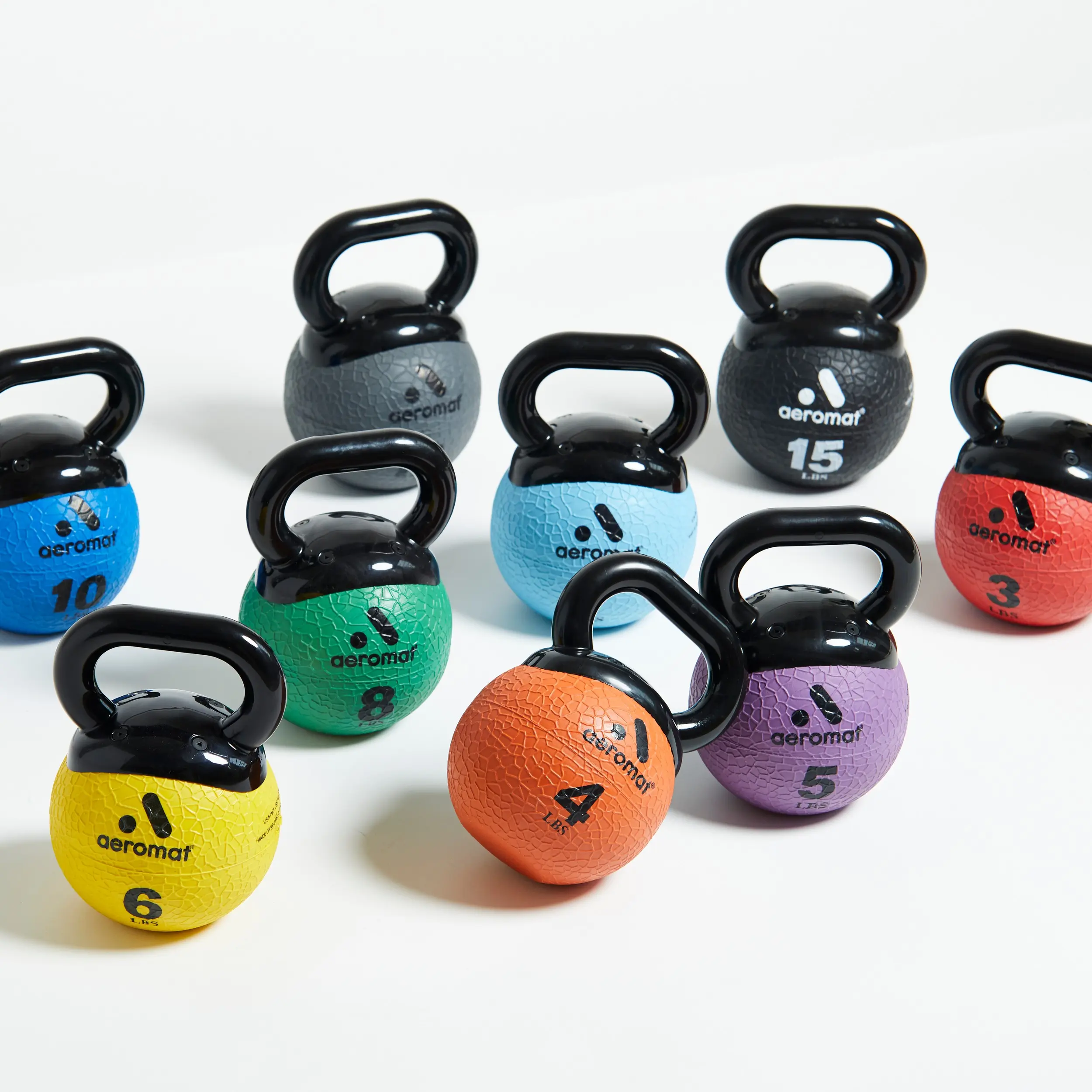 Aeromat Elite Mini Kettlebells 3-15 lbs Iron Sand Non-intimidating Strength Training Durable Handle Versatile for Strength Core & Rotational Training