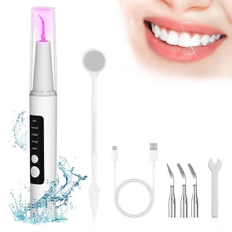 Ultrasonic Dental Plaque and Tartar Remover ,Professional Teeth Cleaning Kit for Tartar & Stains Removal, Safe & Gentle Electric Teeth Cleaning Tools Preventing Cavities Bad Breath and Gum Disease for At-Home Oral Care Solution