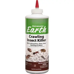 Diatomaceous Earth Crawling Insect Killer, 8oz for Roaches, Fleas, Ants, Bed Bugs, and More…